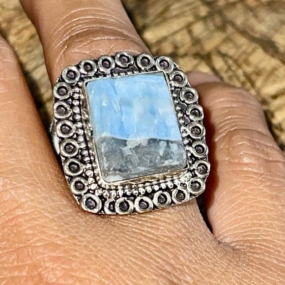 Raw Owyhee Opal Ring Size 7 1/4 - Picture 2 of 7